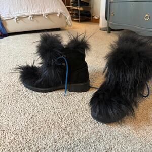 Aquatalia fox fur and shearling